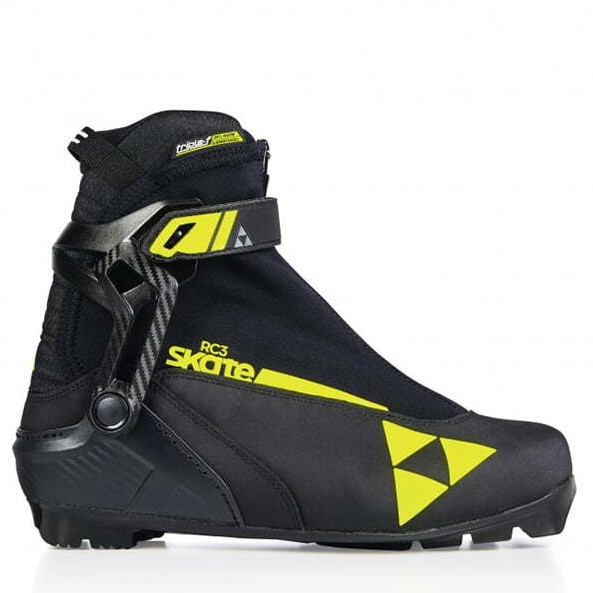 Ботинки для беговых лыж Fischer RC3 SKATE S15621 черный/желтый 39 р.